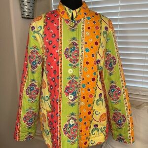 Koret Vibrant Artsy Colorful Jacket Boho Hippie